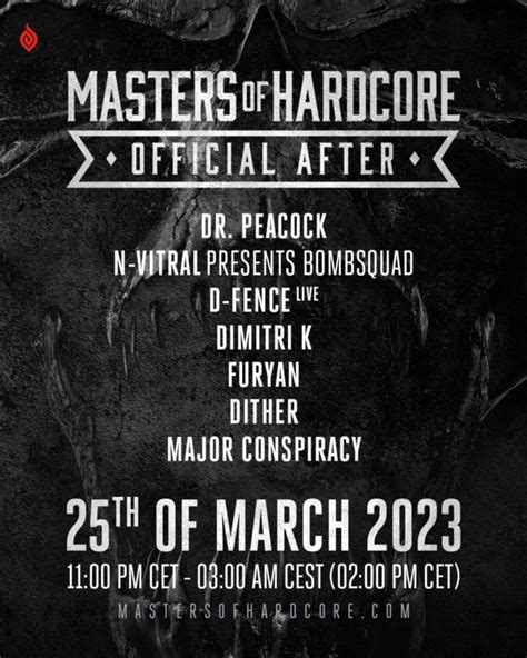 Announcement Official Masters Of Hardcore After Art Of Dance