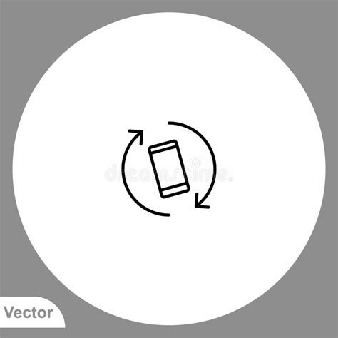 Girar El Vector Del Teléfono Icono Girar La Ilustración De Smartphone