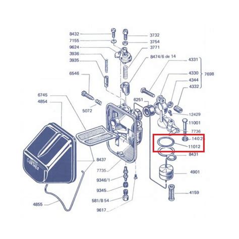 Joint de cuve Torique Carburateur Gurtner AR2 E12 MBK 51 Motobécane