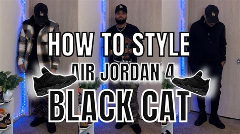 How To Style Air Jordan Black Cat On Foot Review Youtube