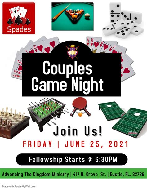 COUPLES GAME NIGHT!!! – Advancing The Kingdom Ministry