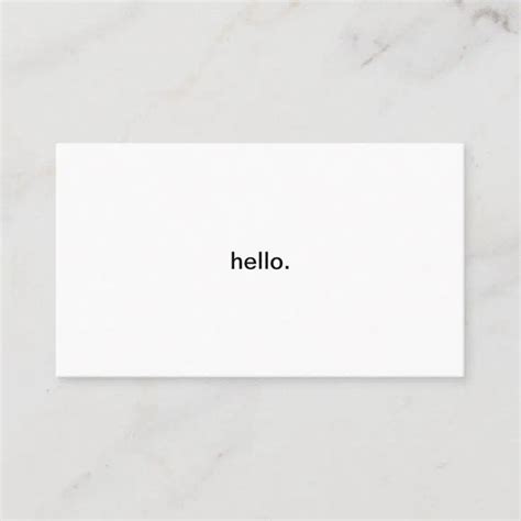 Hello Business Card | Zazzle