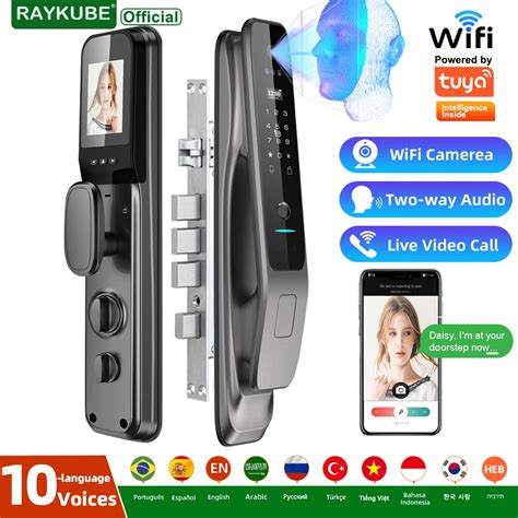 Raykube X Fechadura Digital De Impress O Digital C Mera Wifi Tuya