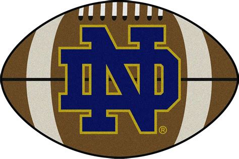 Fanmats Notre Dame Fighting Irish Football Shaped Mats