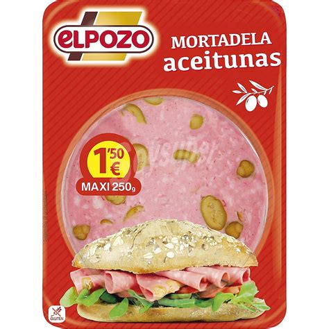 Elpozo Mortadela De Aceitunas En Lonchas El Pozo Sin Gluten G