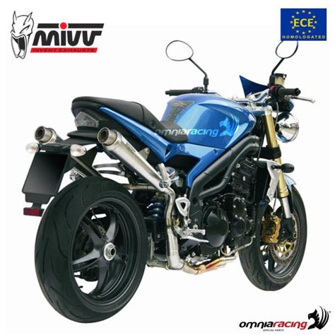 Coppia Terminali Scarico Mivv X Cone Omologato Acciaio Triumph Speed