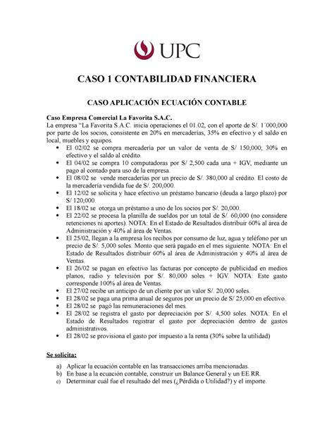 Caso Y Con Igv Doc De Contabilidad Financiera Casos Con Igv