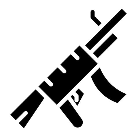 Premium Vector Assault Rifle Line Illustration