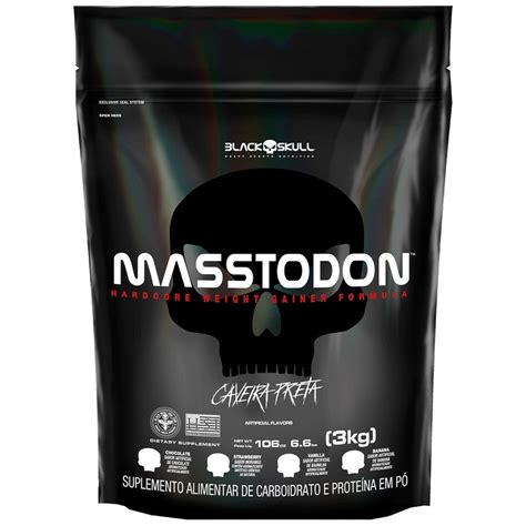 Hipercalorico 3kg Masstodon Caveira Preta Refil Blackskull Shopee Brasil