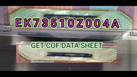 EK73510Z004A Get Cof Datasheet YouTube