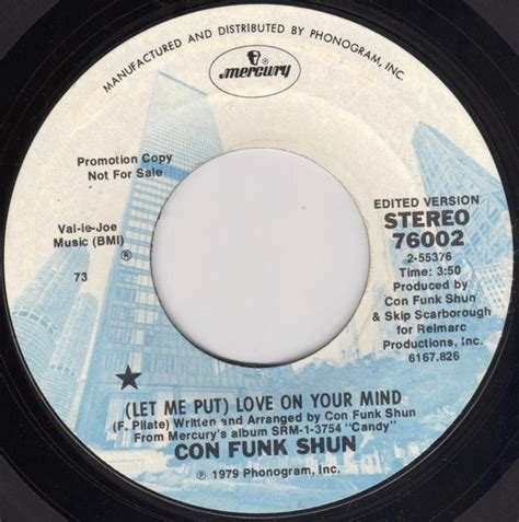 Con Funk Shun Let Me Put Love On Your Mind 1979 Vinyl Discogs