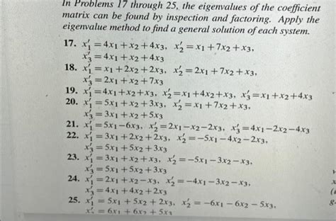 Solved In Problems Through The Eigenvalues Of The Chegg