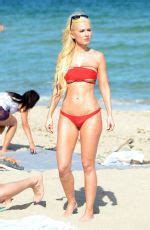 ANA BRAGA In Bikini Candids At A Beach In Miami HawtCelebs