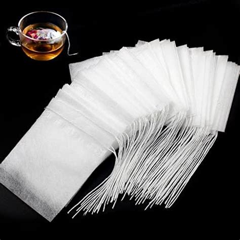 400 Pcs Tea Filter Bags Disposable Empty Tea Bags Cotton Drawstring Seal Tea