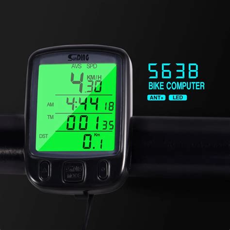 Sunding Sd 563a Bike Computer Waterproof Bicycle Odometer Lcd Display