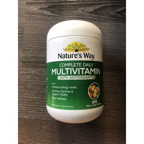 Nature S Way Complete Daily Multivitamin With Antioxidants 200 Tablets Shopee Philippines