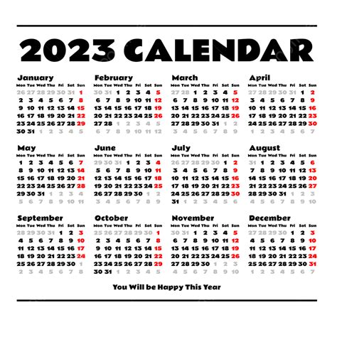 2023 تقويم تصميم سطح المكتب البسيط Kalender تقويم عام 2023 2023 تقويم جديد تقويم Png