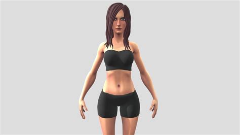 Base Mesh Female Character Rigged 3d Model Buy Royalty Free 3d