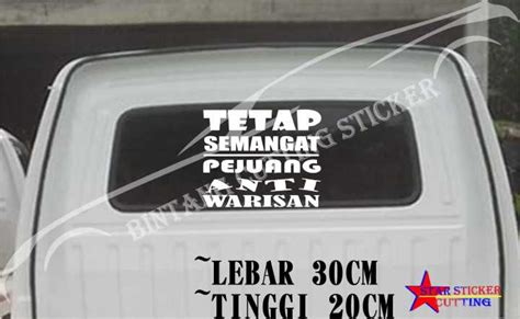 Stiker Pickup Kata Tetap Semangat Pejuang Warisan Stiker Mobil Carry