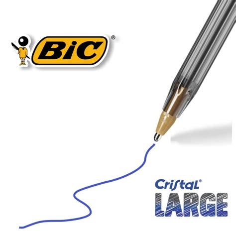 Bic Cristal Large Punta Gruesa Ancha 1 6 Mm Azul