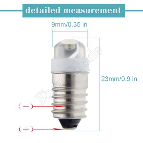 Warmweiß E10 05w Schraubsockel Led Birne 12v 15v 22v 25v 3v Dc Licht Lampe Ebay