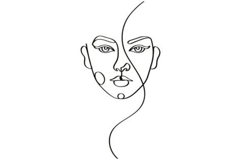 Beautiful Woman Continues Linear Art Graphic By Subujayd · Creative Fabrica