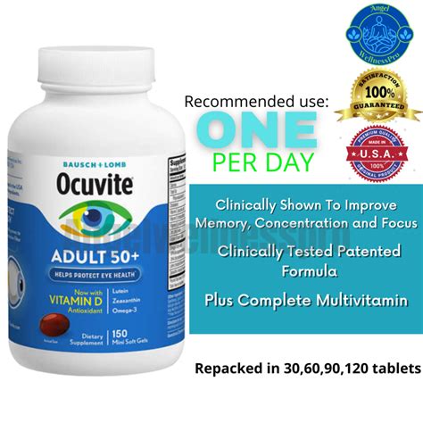 Ocuvite Adult 50 Eye Vitamin And Mineral Supplement With Lutein