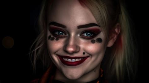 Premium AI Image A Woman With Makeup And A Smile That Says Harley