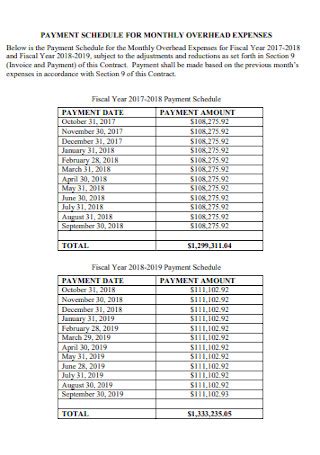 29+ Sample Monthly Schedule in PDF | MS Word | Google Docs | Excel ...