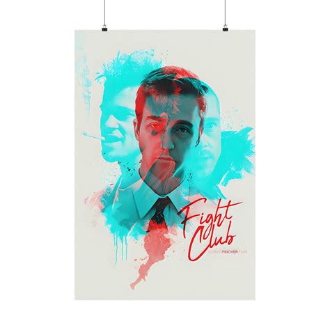 Poster Fight Club Movie Poster Fincher Pitt Norton Digital Art Cult