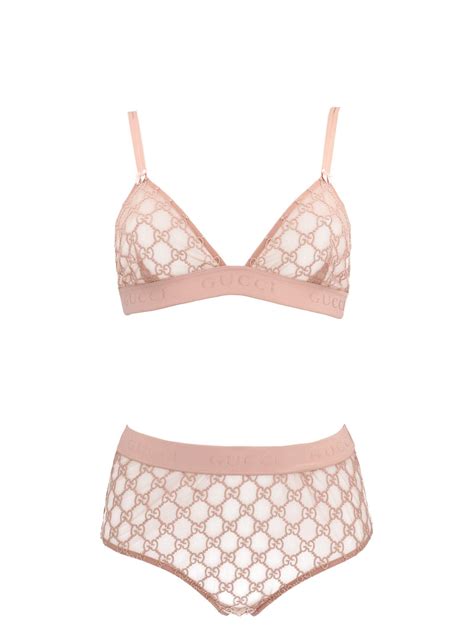 Gucci Gg Tulle Lingerie Set In Pink Save 30 Lyst