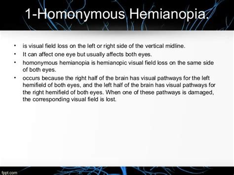 Hemianopia