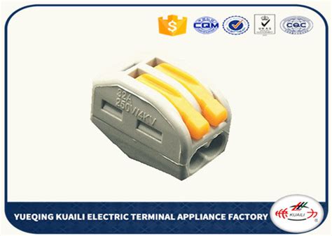 Gray Orange 2 Pins Electrical Quick Connect Terminals Connector KLI 412