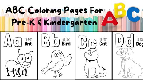 FREE ABC Coloring Pages for Pre-K & Kindergarten