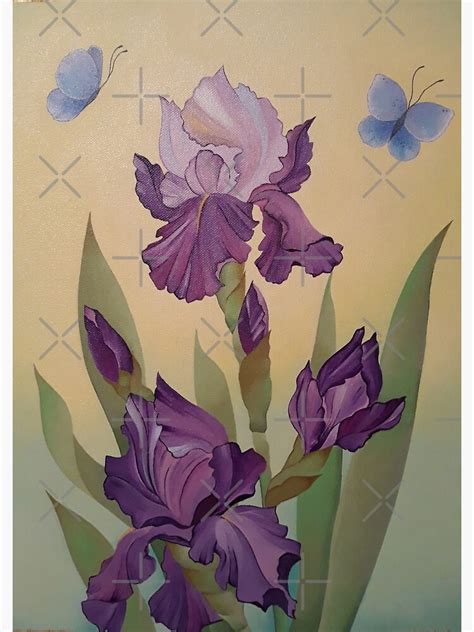 Iris Flower Sticker For Sale By Joleart Redbubble