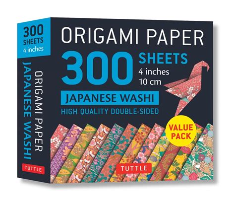 Origami Paper 300 Sheets Japanese Washi Patterns 4 10 CM Tuttle