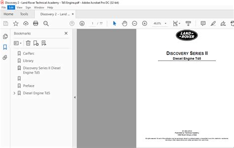 Land Rover Discovery Series Ii Diesel Engine Td5 Manual Pdf Download Heydownloads Manual