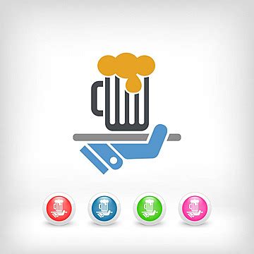 Waiter Serving Beer Icon Liquid Hand Icon Vector Liquid Hand Icon