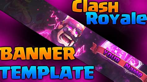 Clash Royale Banner Template Free Youtube