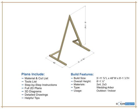 Triangle Wedding Arbor Diy Plans Pdf Backyard Trellis And Etsy In