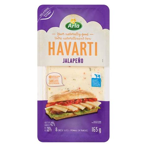 Arla Havarti Jalapeño Cheese Slices 165g Whistler Grocery Service