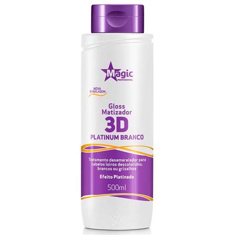 Magic Color Gloss Matizador 3d Platinum Branco Efeito Platinado Máscara 500ml Shop Da Beleza