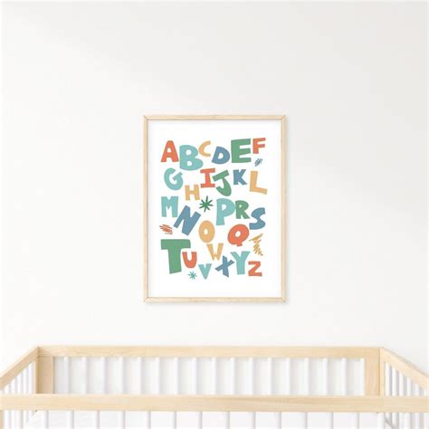 Colorful ABC Print School Room Poster - Etsy