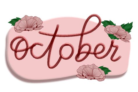 Word October Calendar Clipart Images | Free Download | PNG Transparent ...