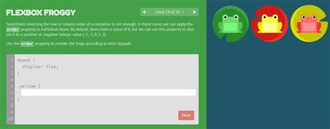 Solved FLEXBOX FROGGY Level 15 of 24 - Use the order | Chegg.com
