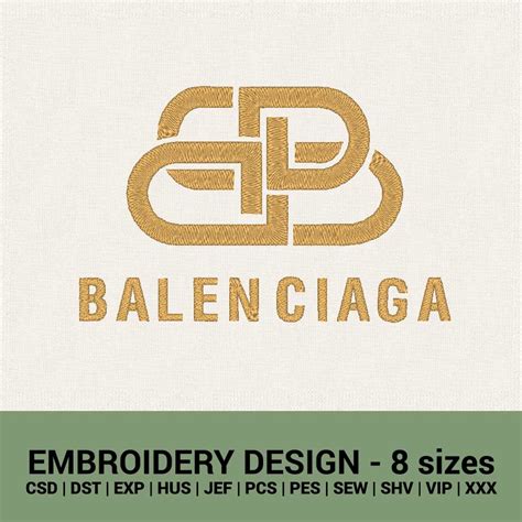 Balenciaga Logo Machine Embroidery Designs Instant Downloads