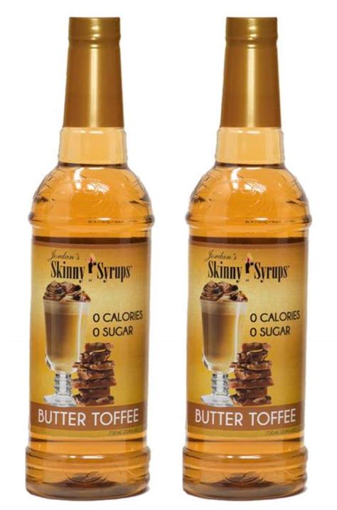 Jordans Skinny Traditional Sugar Free Syrups 750 Ml 2 Bottles Butter Toffee