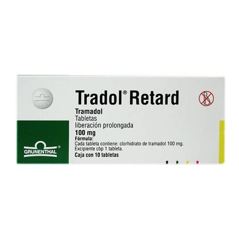 Tradol Retard Tabletas 10 Pzas De 100 Mg C U Walmart