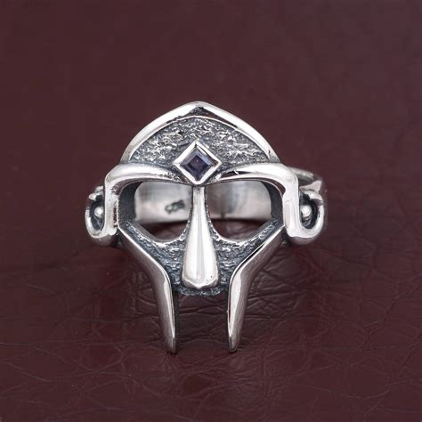 Retro Mf Doom Mask Rings For Men Gladiator Punk Style Egyptian Pharaoh