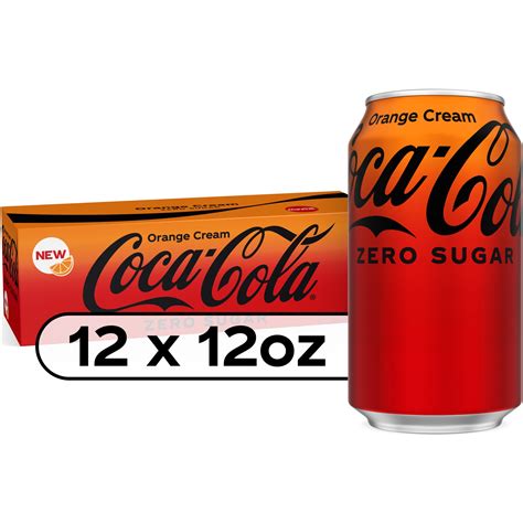 coca cola  sugar orange cream fridge pack cans  fl oz  pack
